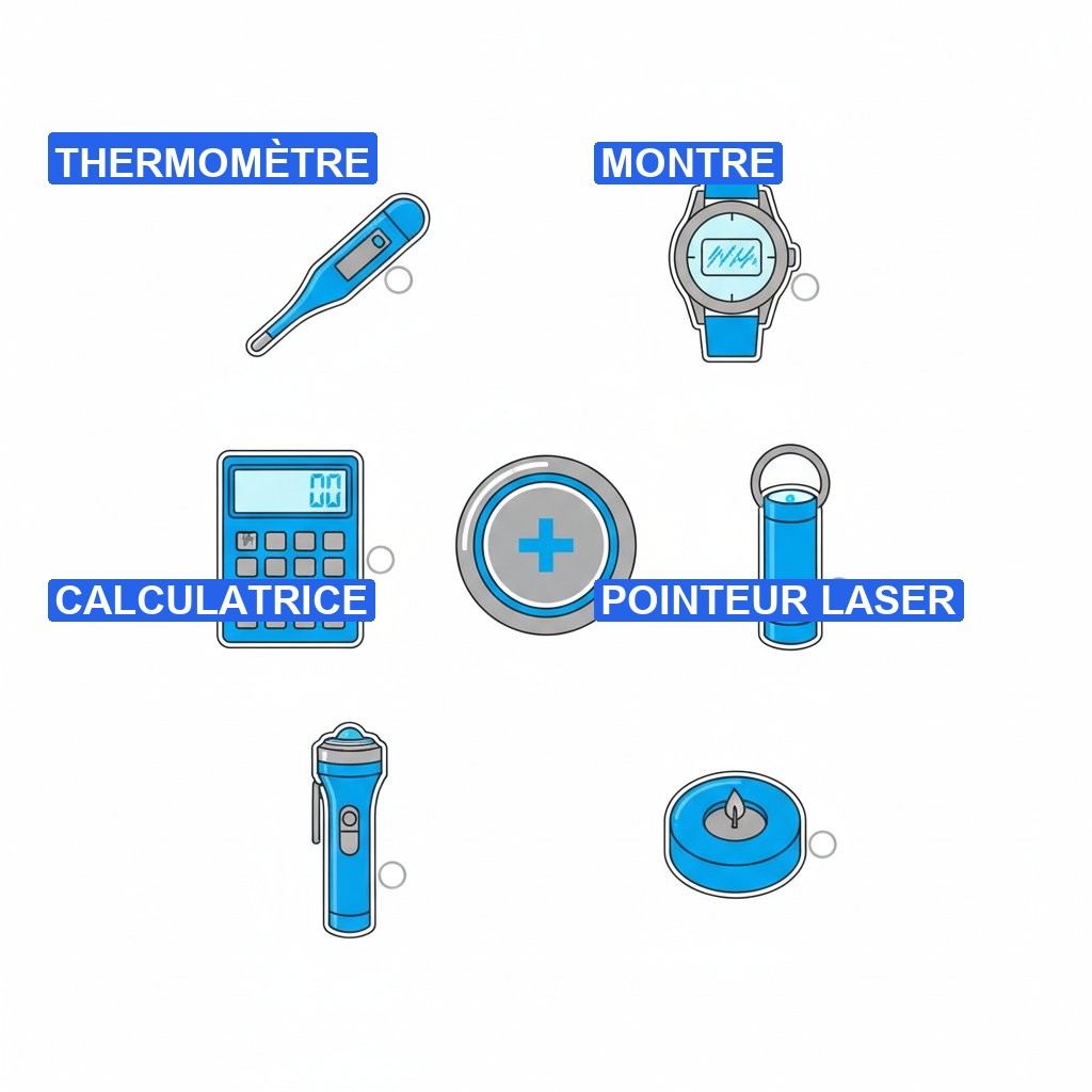 Équivalence pile LR41 - appareils compatibles thermomètre montre
