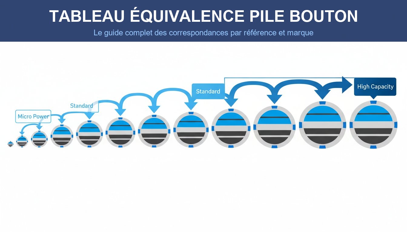 Tableau equivalence pile bouton - guide complet des correspondances