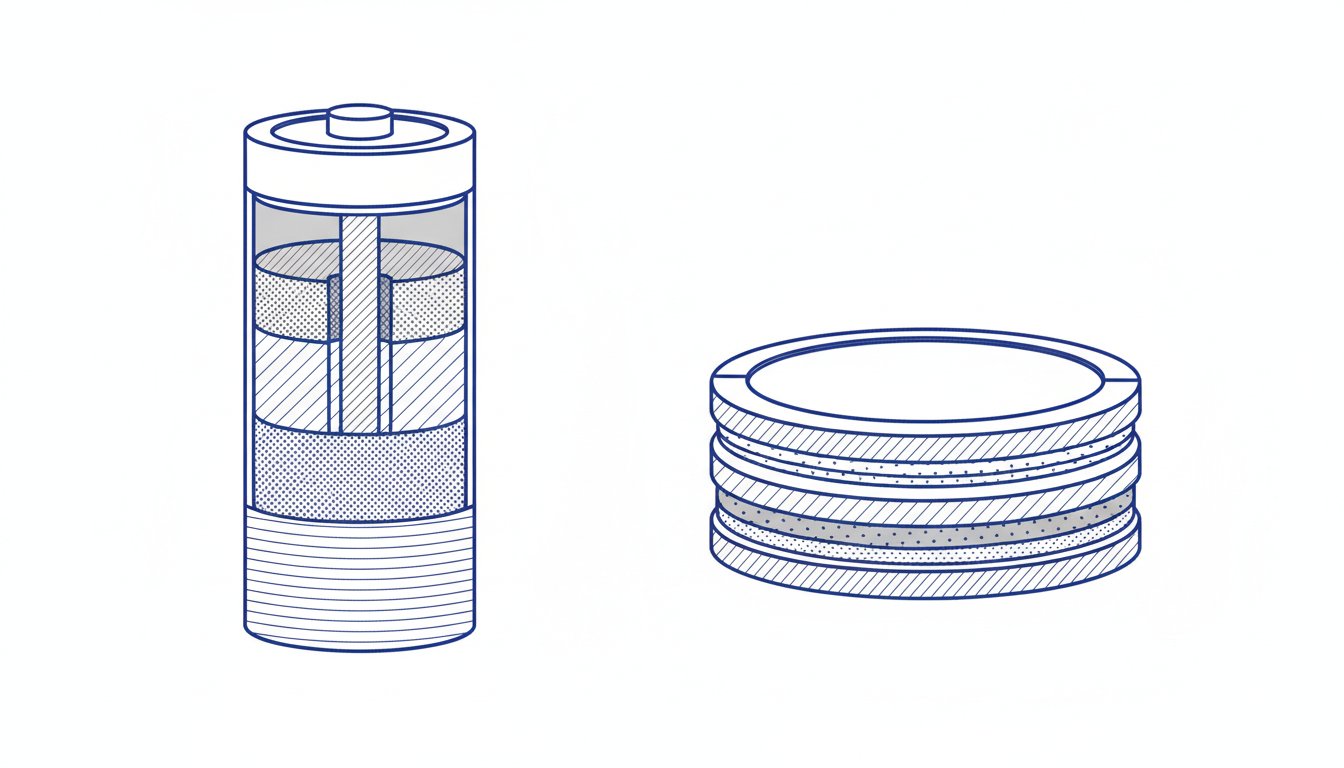 Changer pile télécommande Velux - schéma comparatif piles AA et CR2032