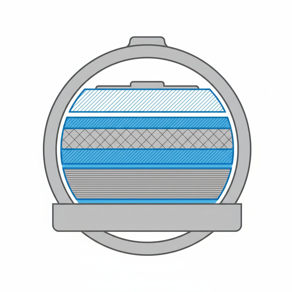 CR2032 - schéma technique en coupe de la pile bouton lithium