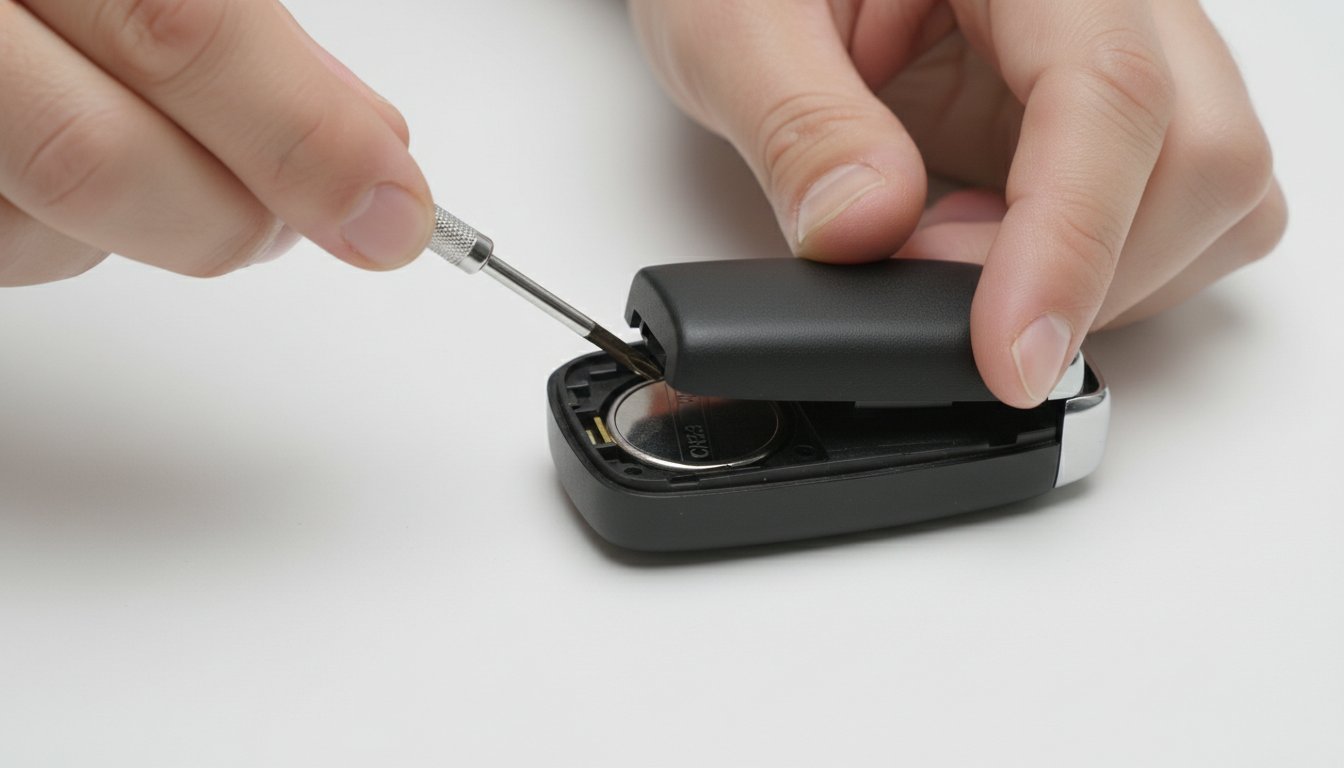 Pile télécommande voiture - ouverture du boîtier et remplacement