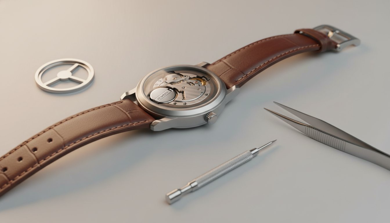 Prix changer pile montre - atelier horloger avec pile bouton et outils