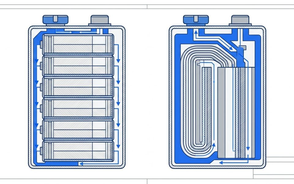 Pile 9V - comparaison anatomique alcaline et lithium en coupe technique