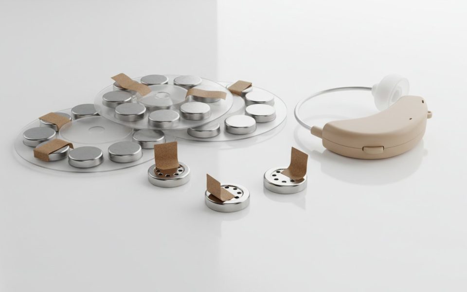 Pile auditive 312 zinc-air et aide auditive intra-auriculaire