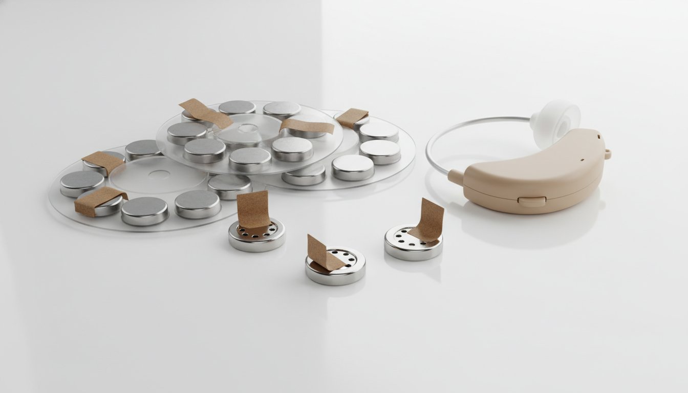Pile auditive 312 zinc-air et aide auditive intra-auriculaire