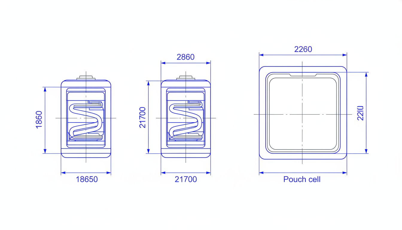 Pile lithium ion - comparaison des formats 18650, 21700 et pouch