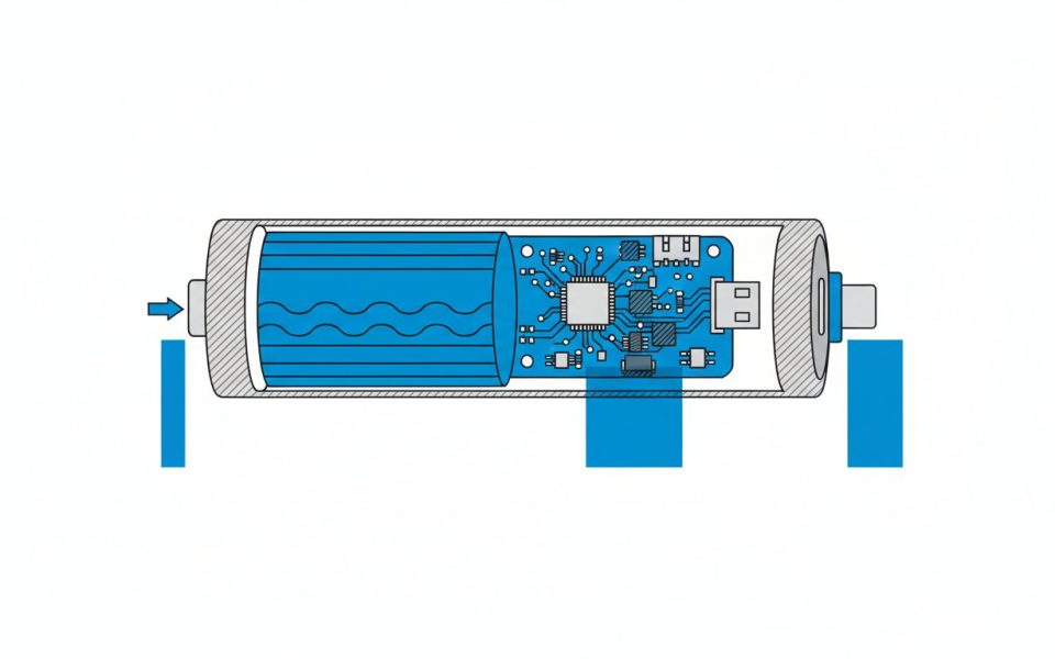 Pile rechargeable USB - schéma technique