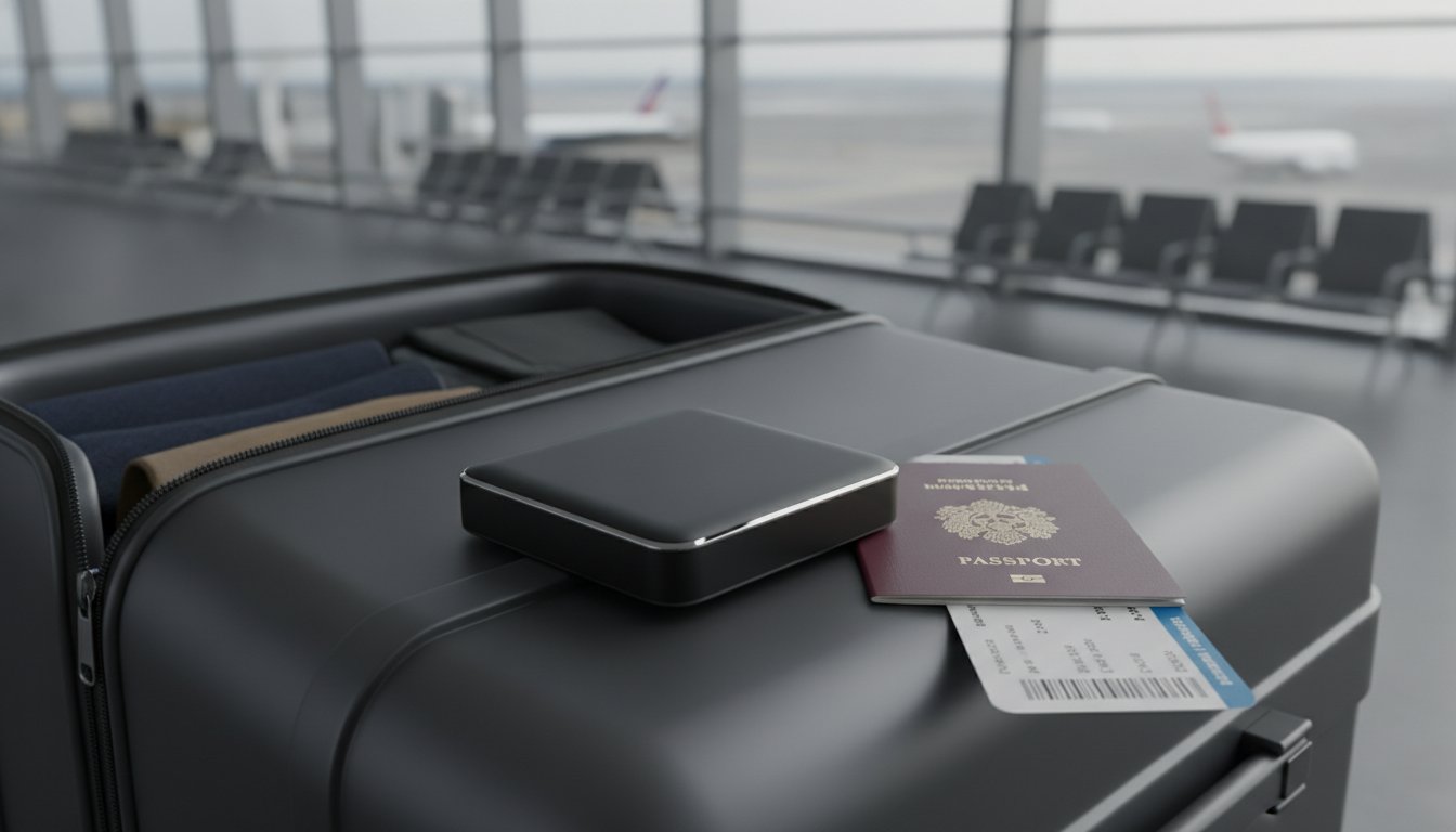Batterie externe avion - power bank dans un bagage cabine avec passeport