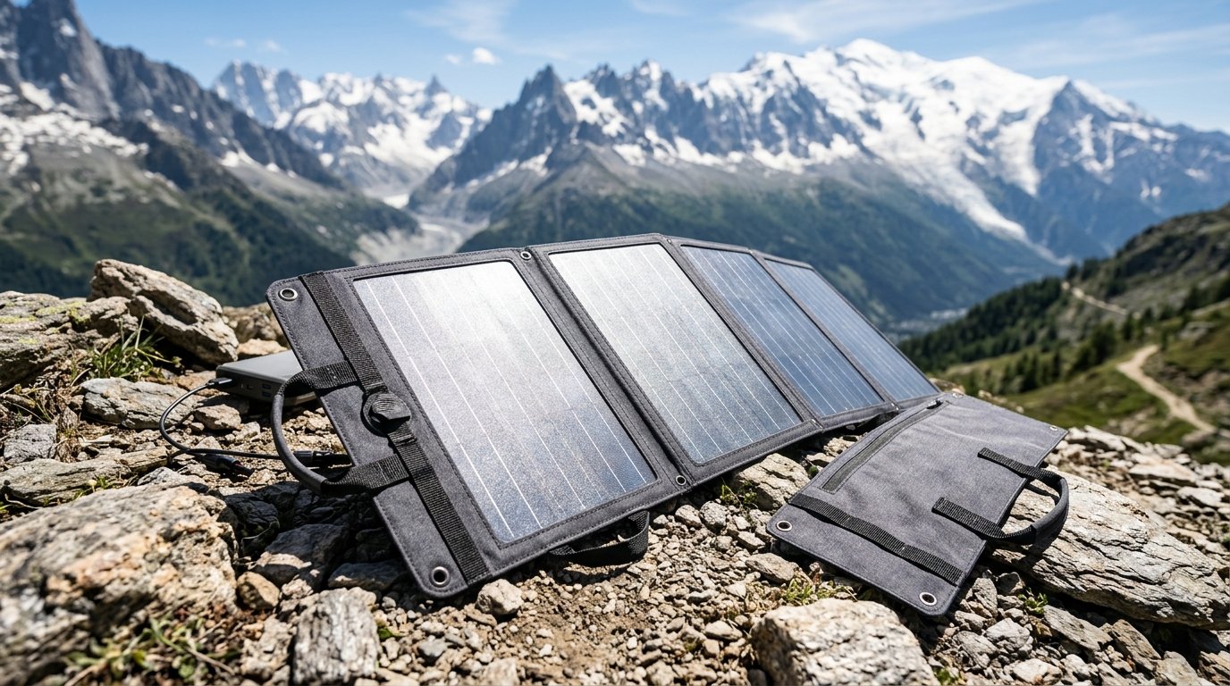 batterie solaire nomade - panneau solaire pliable au soleil