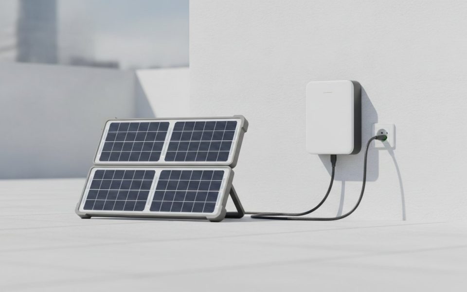 Batterie solaire plug and play - kit panneau et batterie de stockage à brancher