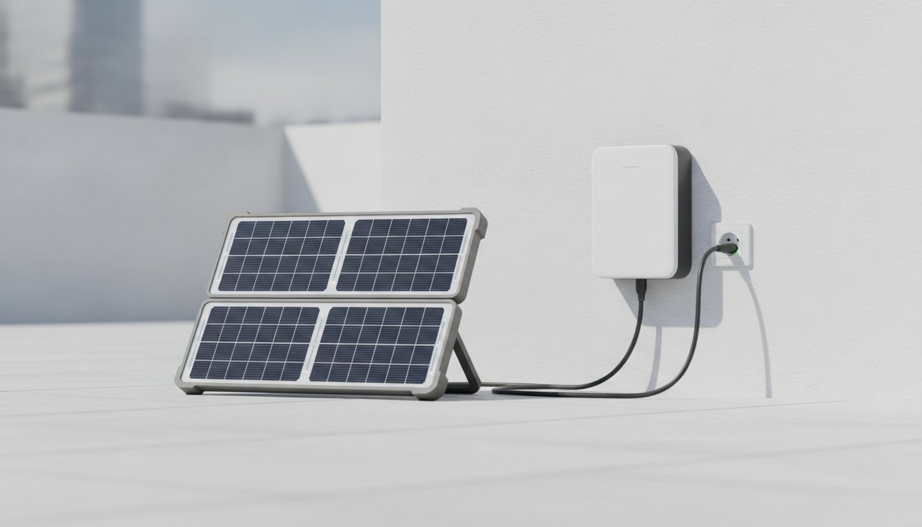 Batterie solaire plug and play - kit panneau et batterie de stockage à brancher
