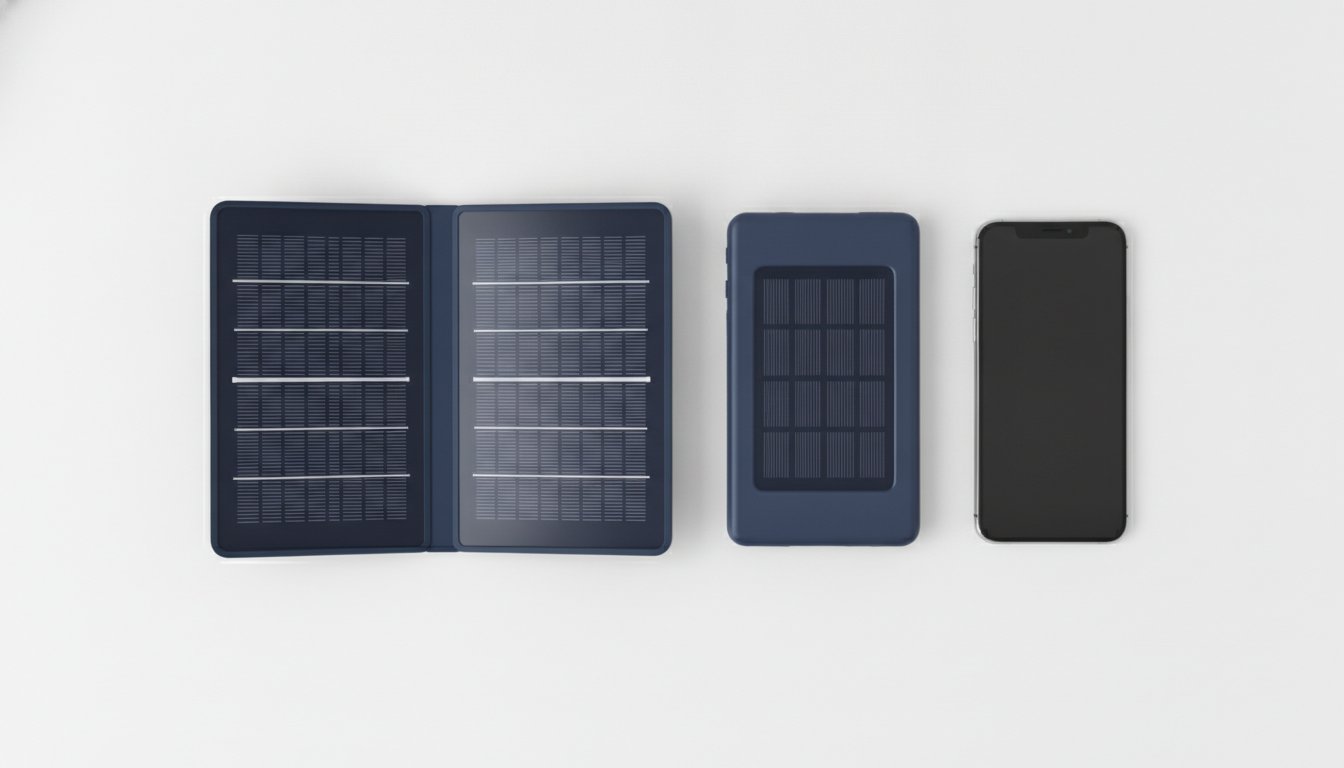 Batterie solaire telephone - power bank solaire et panneau pliable comparés