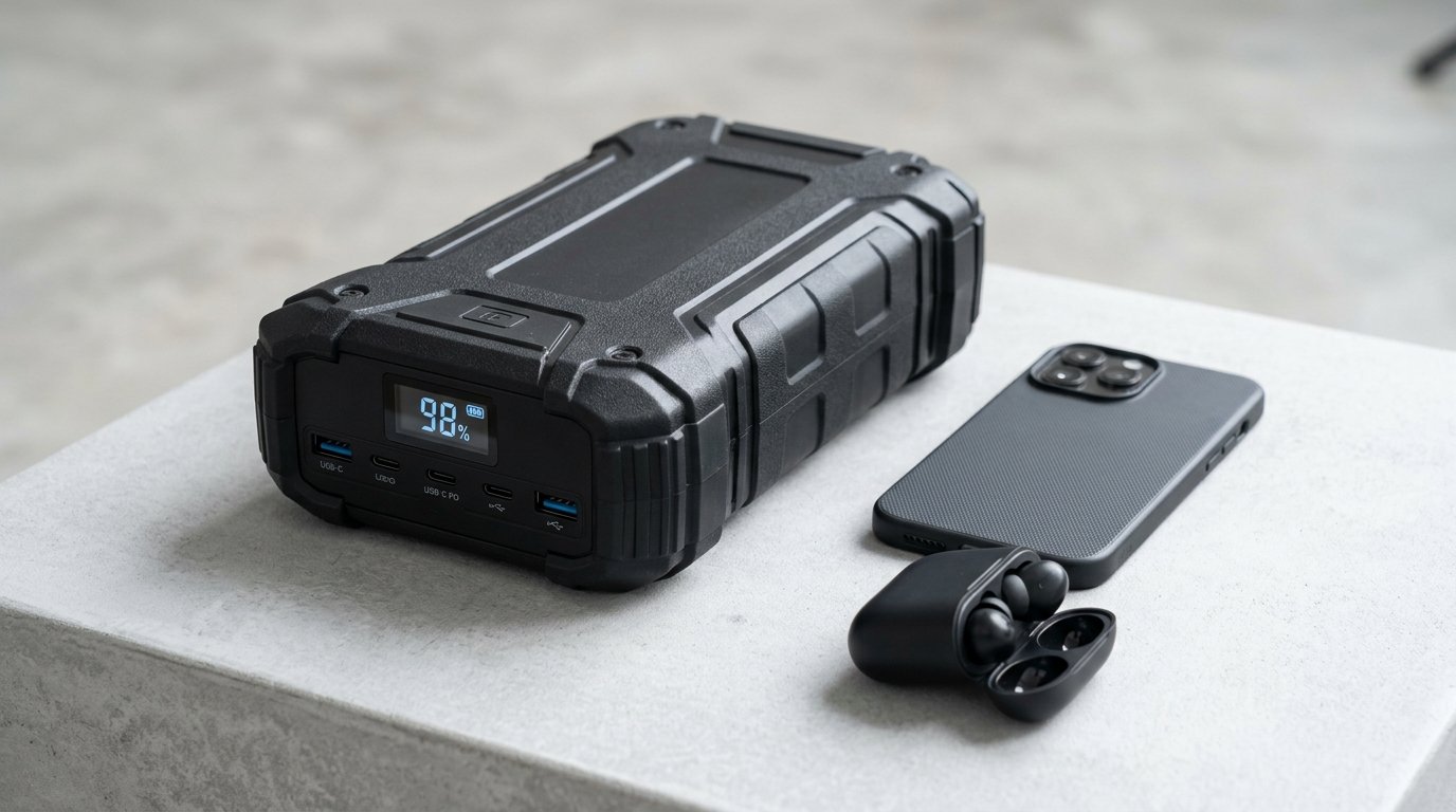 Batterie externe 50000mAh - power bank haute capacite avec ecran et ports USB
