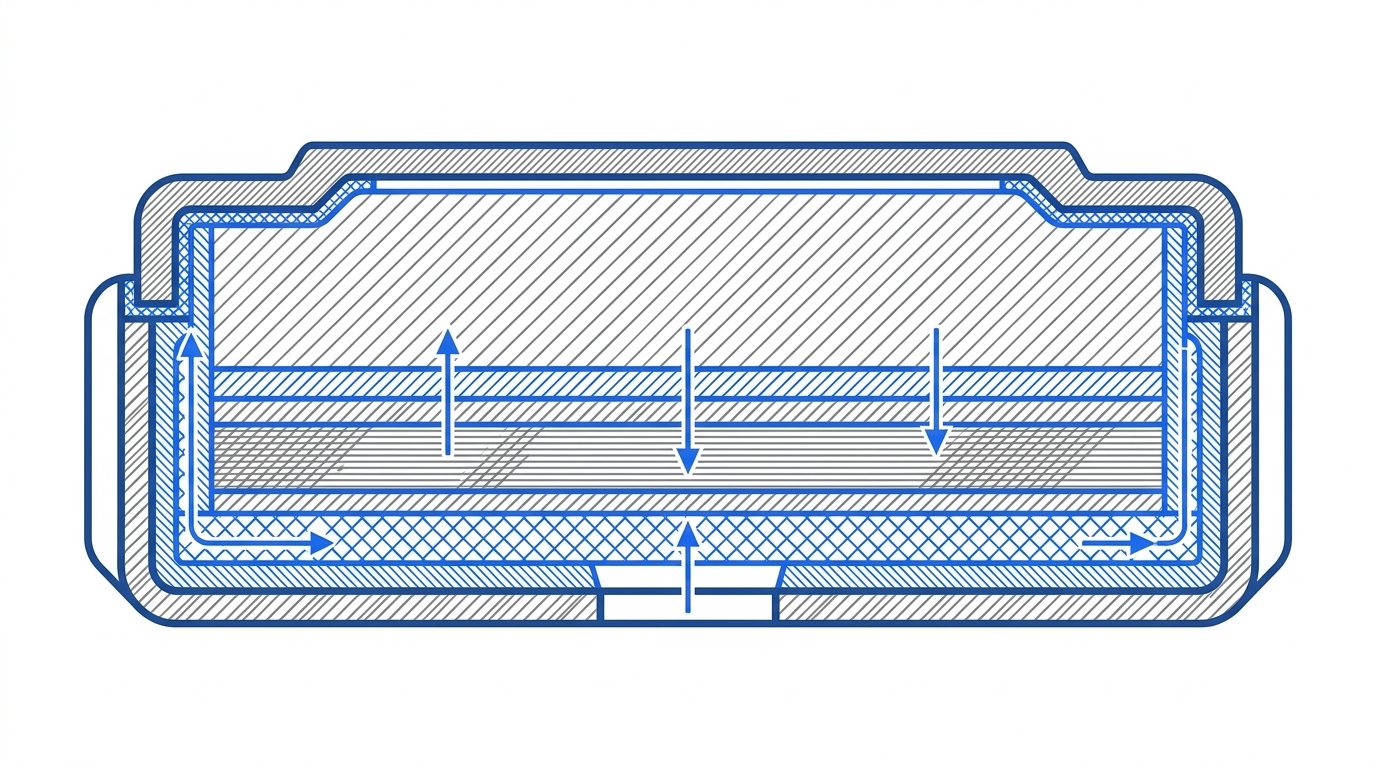 Durée de vie pile CR2032 - coupe anatomique du composant lithium