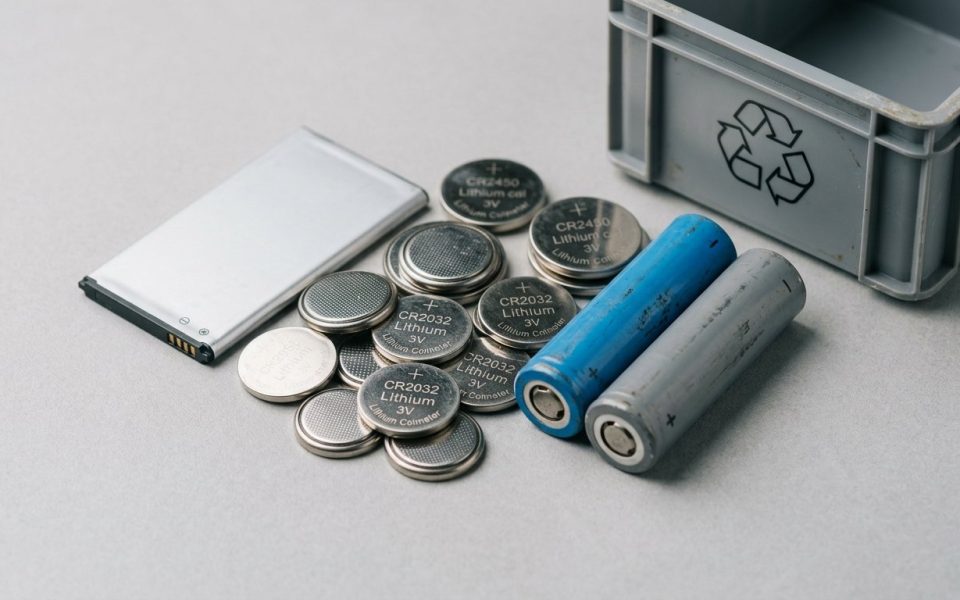 Ou jeter pile lithium - piles lithium usagees pretes pour le recyclage