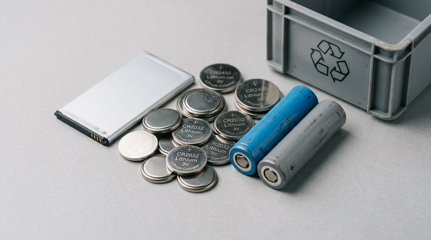Ou jeter pile lithium - piles lithium usagees pretes pour le recyclage