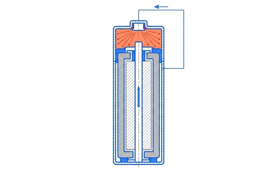 Recharger pile alcaline - schema technique du risque de surpression interne