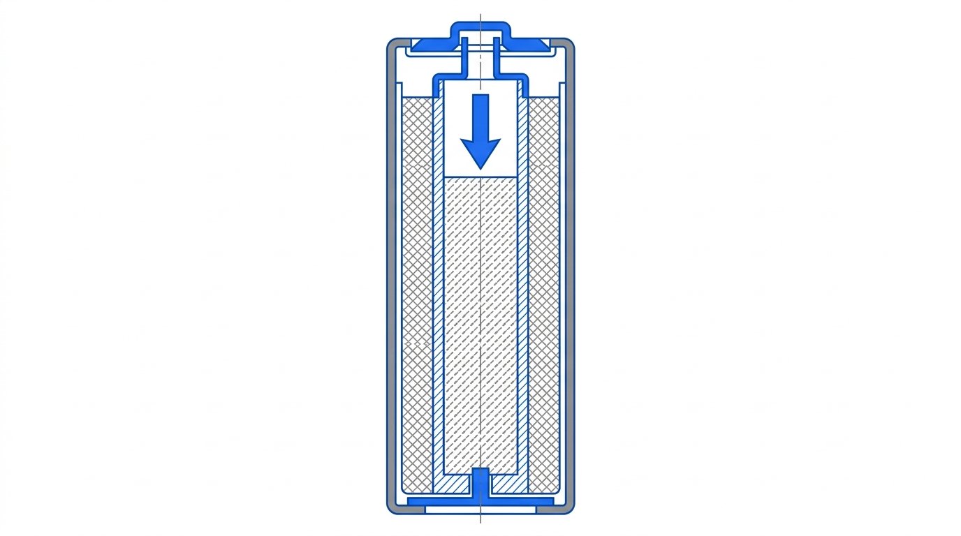 Quels sont les différents types de piles - anatomie en coupe d une pile AA alcaline