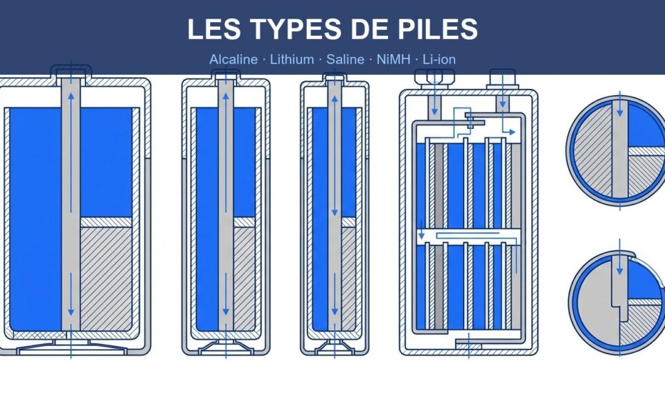 Quels sont les différents types de piles - comparatif des chimies alcaline lithium saline NiMH