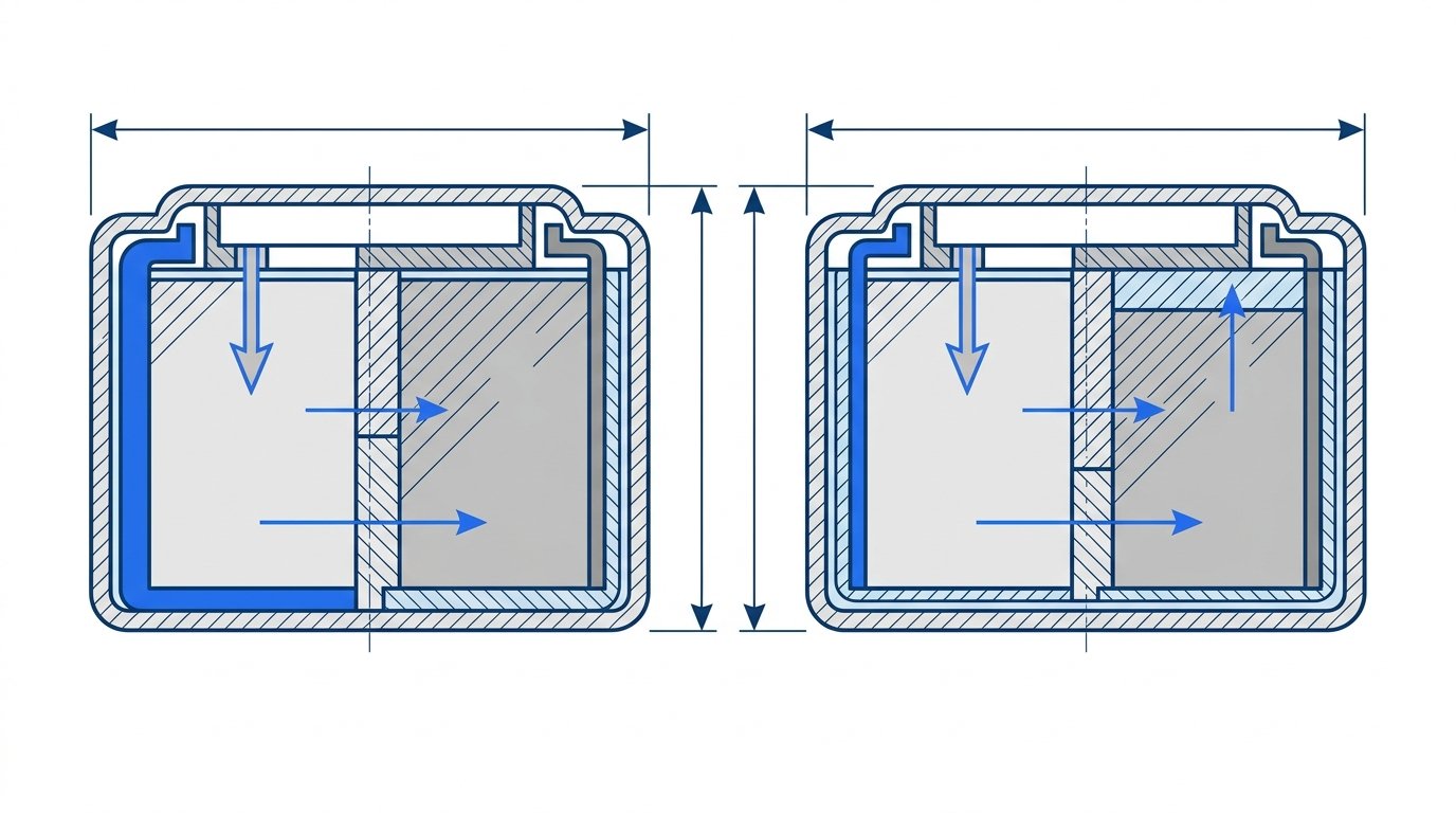 Équivalence pile 389 390 - schéma comparatif haute et basse décharge oxyde d'argent