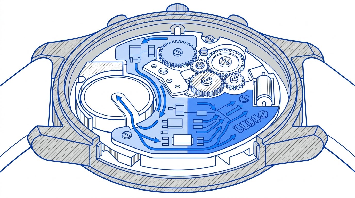 Équivalence pile 389 390 - mécanisme de montre haute et basse décharge