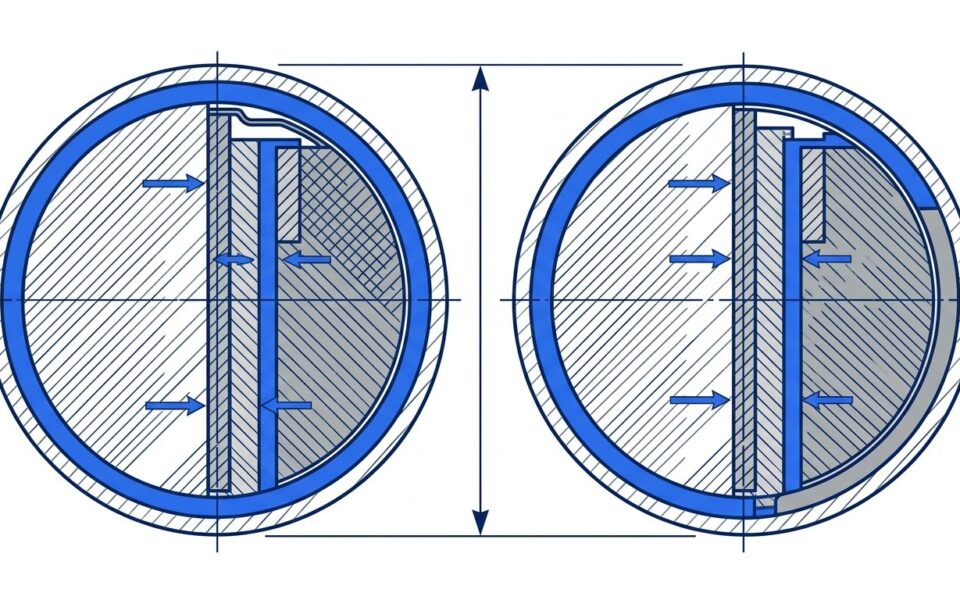 CR2032 vs CR2025 - comparaison en coupe des deux piles bouton lithium