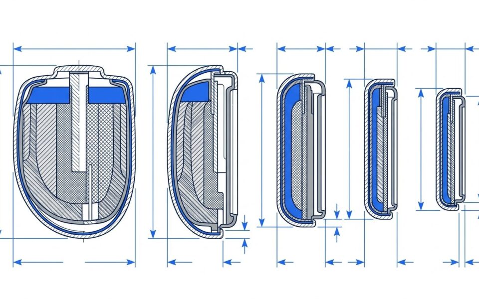 Pile bouton montre equivalence par marque - comparaison tailles