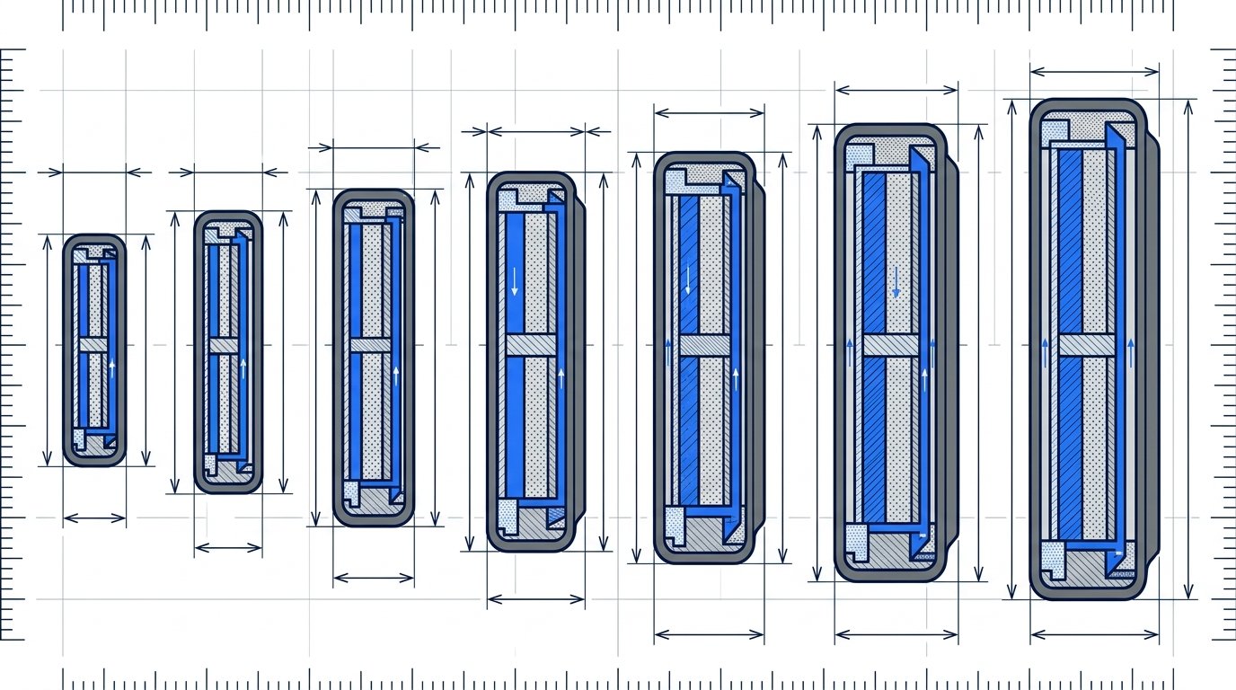 Pile bouton montre équivalence par marque - grille comparative des tailles