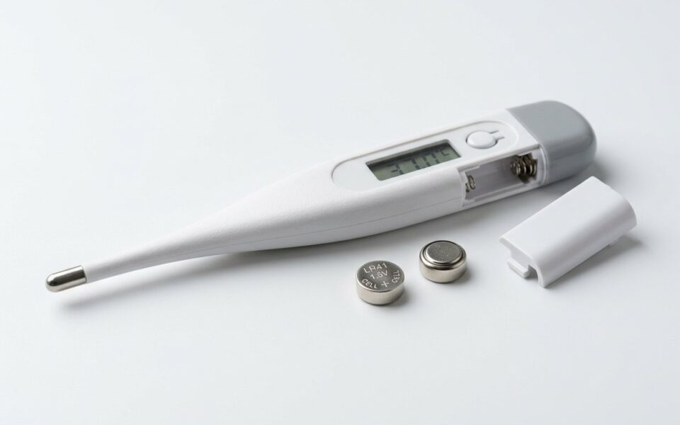 Pile LR41 thermometre quelle reference - thermometre digital ouvert avec ses piles bouton