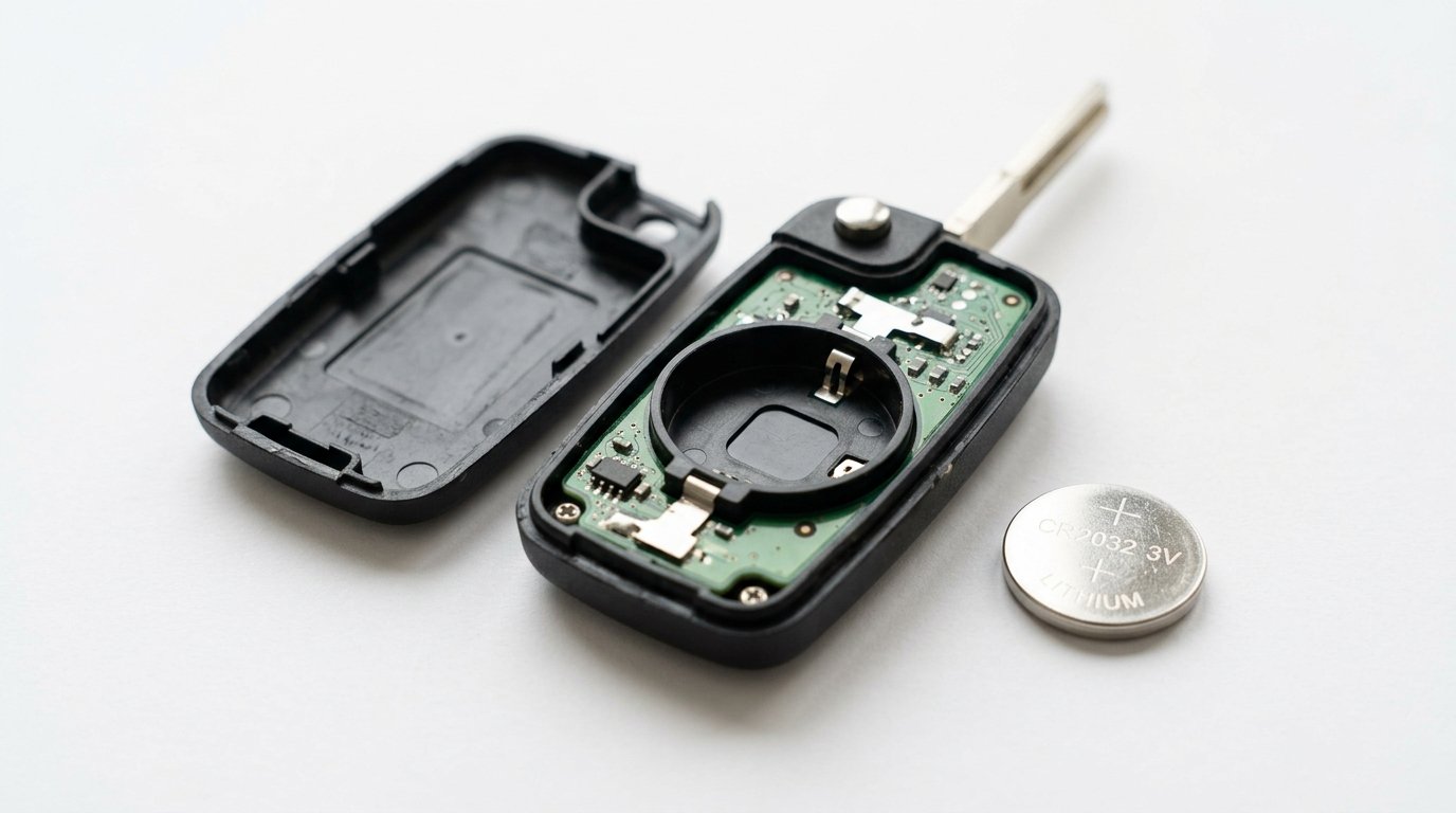 Démarrer Audi sans pile clé - clé démontée avec pile bouton CR2032 lithium