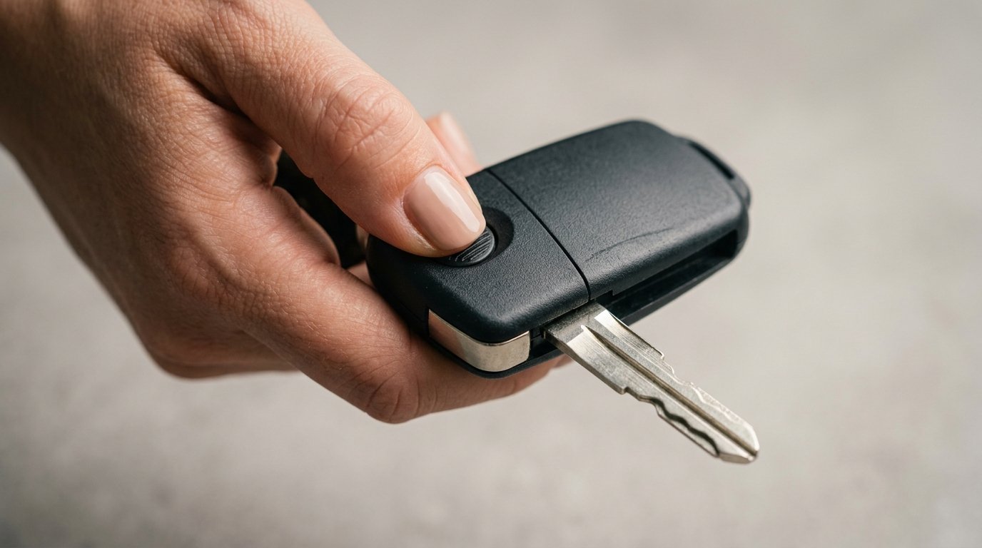 Démarrer Audi sans pile clé - bouton de déverrouillage de la lame de secours métallique